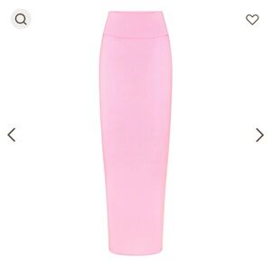 Skims cotton jersey foldover skirt in the color cotton candy